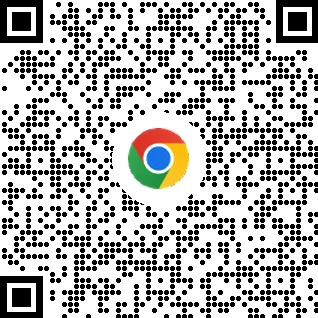 Kod QR umożliwiający pobranie przeglądarki Chrome na urządzeniach mobilnych